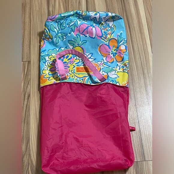 Lilly Pulitzer For Estée Lauder Colorful Floral Print Canvas Tote Bag. - Picture 15 of 15